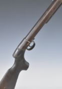 BSA Improved Model D .177 under-lever air rifle with chequered semi-pistol grip, adjustable