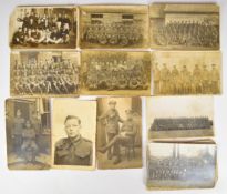 Eighteen WW1 photographs / postcards, including eleven of Royal Engineers interest and one annotated