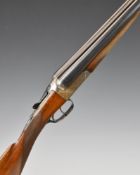 J Graham & Co of Inverness 12 bore side by side shotgun with named and engraved locks, engraved