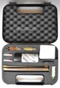 Jaguar 20 bore shotgun cleaning kit, in fitted hard carry case.