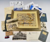 WW2 Royal Navy ephemera relating to Albert Edward Houston who was aboard HMS Newfoundland,