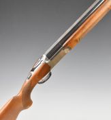 Unnamed 12 bore over and under ejector shotgun with engraved lock, underside, top plate and thumb