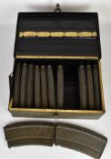 Twelve Italian Border Guard Corps Bren machine gun magazines, in original fitted metal case