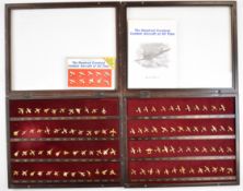 Danbury Mint 'The Hundred Greatest Combat Aircraft of All Time' models plated in 22 carat gold