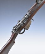 Short Magazine Lee Enfield (SMLE) Mk III .303 bolt-action rifle with adjustable sights, storage