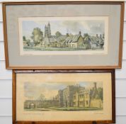 Two railway carriage prints comprising St. Osyth Priory near Clacton-on-Sea, Essex, and Cavendish,