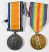 British Army WW1 medal pair comprising War Medal and Victory Medal named to 4207 Pte S M Meecham,