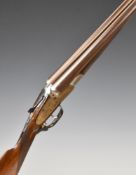 J & W Tolley 16 bore side by side sidelock shotgun with engraved locks, underside, trigger guard,