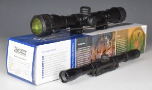 Two air rifle or similar rifle scopes Hawke Sport HD 4x32 in original box and Kassnar 4x20.
