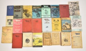 BSA and other motorcycle manuals and books, to include BSA by D.W.Munro, BSA twin motorcycles also