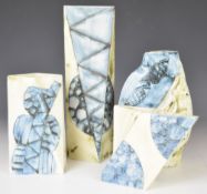 Four Carn Pottery studio pottery vases, two signed, tallest 27cm