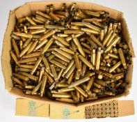 A very large collection of brass rifle cartridge cases including .303, 7x57, .270 WIN etc.