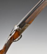 A J Deffourny 12 bore over and under ejector shotgun with engraved locks, trigger guard,