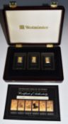 Westminster Coins limited edition 90/195 cased ingot set 'The Bullion Coins of the World' comprising