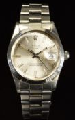 Rolex Oyster Perpetual Date gentleman's wristwatch ref.15000 with date aperture, luminous tipped