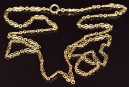 An 18ct gold necklace / watch chain, 20.5g, 80cm