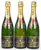 Three bottles of Moët & Chandon Brut Impérial Champagne 1983, 75cl, 12.5% vol. PLEASE NOTE ALL