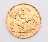 1912 George V gold half sovereign