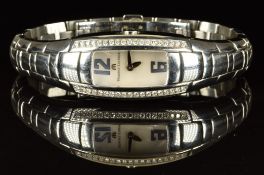 Maurice Lacroix Intuition ladies wristwatch ref. IN3012 with 38 diamonds set to the case, mother