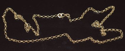 A 9ct gold belcher chain, 6.3g, 56cm long