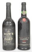 Two bottles of vintage port comprising Dow's 1975 and Taylor's 1988, both 75cl, 20 and 20.5% vol