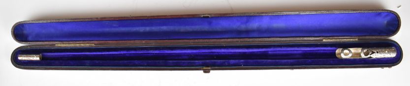 Victorian silver conductor's baton mounts with 1872 presentation to Thomas Duckett A.C. by the