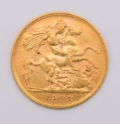 1904 Edward VII gold half sovereign