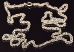 A 9ct rose gold necklace made up of circular cage links, 40.7g, 84cm