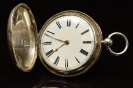 William Mann of Gloucester hallmarked silver full hunter pocket watch with gold hands, black Roman