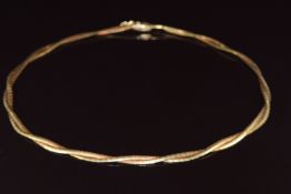 A 14k gold plaited necklace, 24.7g, 41.5cm