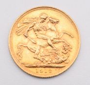 1912 George V gold full sovereign