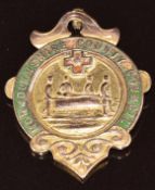 A 9ct rose gold 'Monmouthshire County Council' Abertillery ambulance gold medallion, 7g