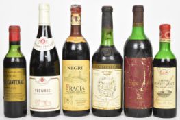 Six bottles of vintage red wine comprising Negri Fracia Valtellina Superior 1981, Chateau Gruaud