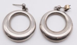 Georg Jensen pair of silver earrings, marked 199