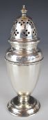 George V hallmarked silver sugar caster, Birmingham 1931, maker Adie Brothers Ltd, height 14cm,
