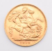 1910 Edward VII gold full sovereign