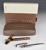Two fountain pens one Cerruti with stainless steel body and cap and 1881 nib (in original box),