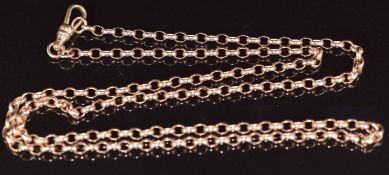 A 9ct rose gold necklace / belcher chain, 11.9g, 60cm