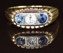 A 14k gold ring set with spinel, 4.4g, size M