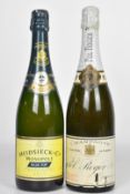 Two bottles of Champagne comprising Pol Roger Extra Cuvee de Reserve and Heidsieck & Co Monopole