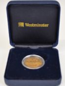 1892 Queen Victoria gold full sovereign, in case