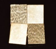 A pair of 9ct gold cufflinks with textured bark detail, 10.4g