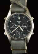 Seiko gentleman's military issue wristwatch ref. 7N32-0BC0 with luminous hands and hour markers,