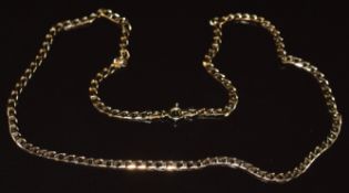 A 9ct rose gold curb link necklace, 7g, 44cm