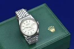 Rolex Oyster Perpetual Datejust gentleman's wristwatch ref. 16220 with date aperture, luminous