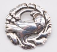 Georg Jensen silver brooch in the form of a dove, marked 134, 3cm