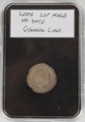 2008 undated mule 20p coin, in Coin Grading Service case
