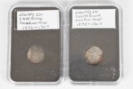 Edward I 1272-1307 hammered silver penny, London Mint, together with a Durham Mint example