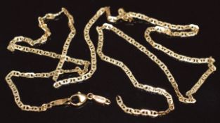 A 9ct gold curb link necklace, 5.4g, 54cm long