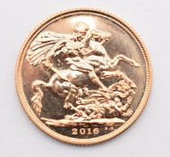2016 Queen Elizabeth II gold full sovereign